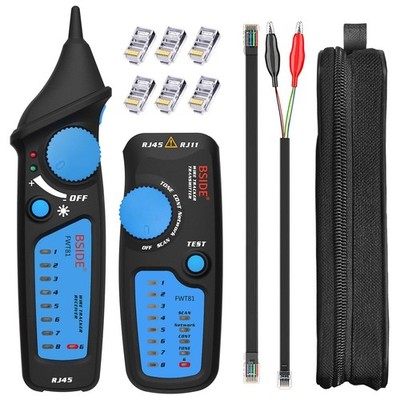 BSIDE Netzwerkkabeltester, FWT81 RJ11 RJ45 Leitungsfinder Kabel Tracker blau