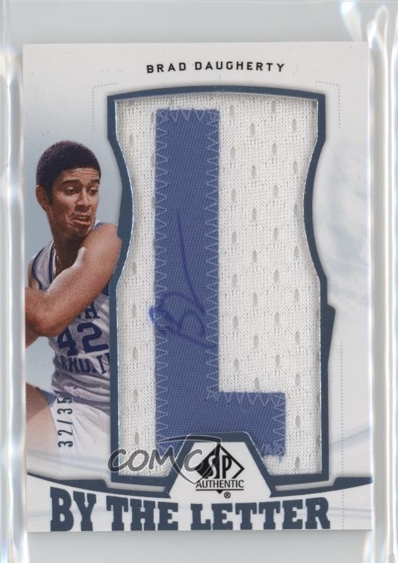 2013-14 SP Authentic By the Letter 32/35 Brad Daugherty #BL-BD Auto 6fs