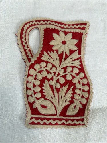 Swedish Nordic Handmade Wool Wall Hanging Trivet Kitch 8x5” Traditional Folk Art
