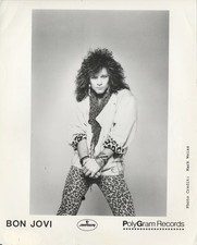 Jon Bon Jovi Polygram Mercury Records 1980's Publicity Original 8x10 Photo