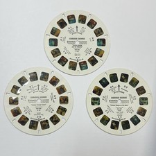 Vtg 1980 View-Master Curious George 3 Reel Set Balloons Cooks Moon 002-385-387