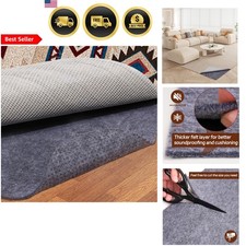 Non Slip Rug Pad Felt Rug Cushion Non Skid Carpet Pad 5x7 Ft Grey