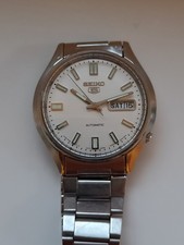 Seiko vintage watch 6309-8230 with white dial and original Seiko SS strap.