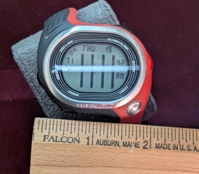 Nike Triax Fury Digital Sport Watch WR0140 Black Red Unisex Adult
