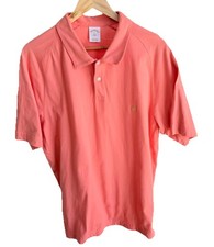 Brooks Brothers 346 Original Fit Coral Pink Golf Polo Shirt Men's XL
