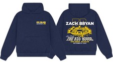 ZB Zach Bryan Go Blue Hoodie - Navy Size S-5XL