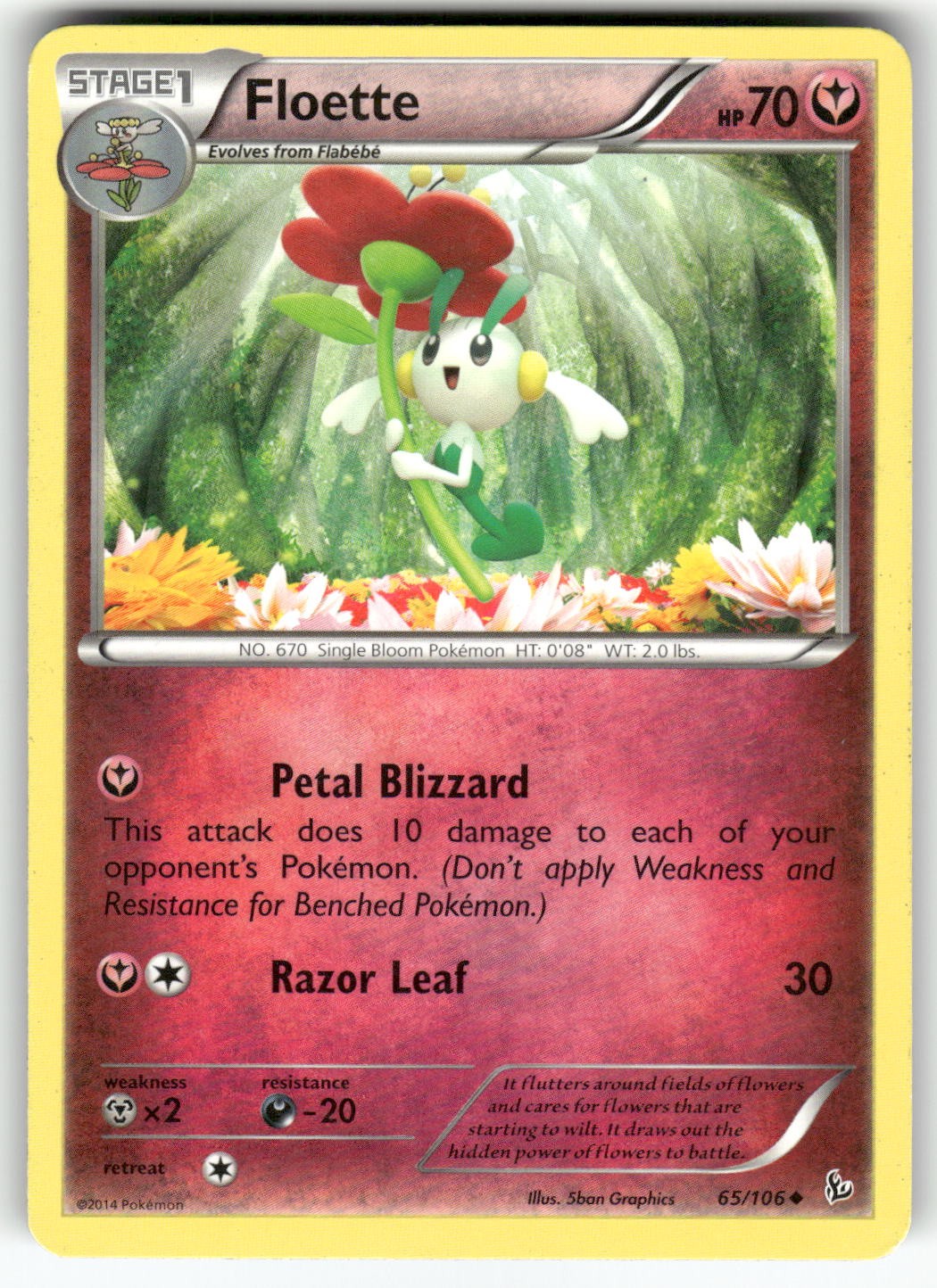 Floette (65) XY - Flashfire Uncommon Pokemon Lightly played