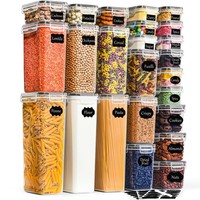 Vorratsdosen Set Luftdicht Aufbewahrung KüChe 24Er Bpa-Frei Mehl Zucker MüSli