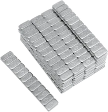 K&L SUPPLY Wheel Weights - Rectangle - Adhesive Stick-On - Chrome - 360