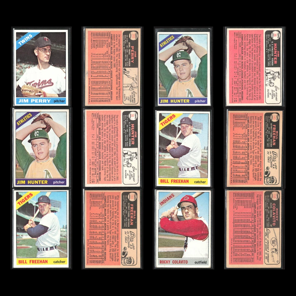 1966 Topps Lote 50 Tarjetas de Béisbol De Colección Distribuidor Conjunto a Granel Constructor Commons En muy buena condición MLB Foto 3 de 4