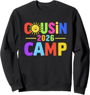 Funny Cute Cousin Camp 2026 Summer Crew Unisex Crewneck Sweatshirt