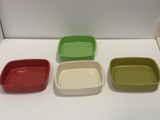 Vintage Tupperware 4 Soap Dish Container Scrub Pad Holders. 804