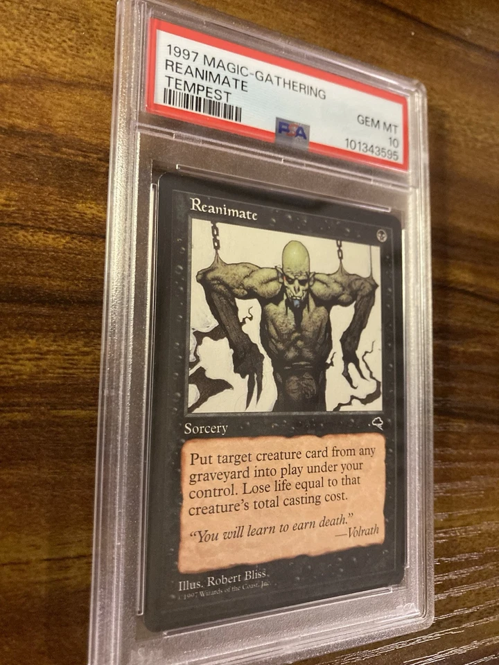 MTG✨REANIMATE✨Tempest PSA 10 GEM MINT Uncommon SORCERY 1997 R. Bliss Art POP 4 ! - Image 3 of 4