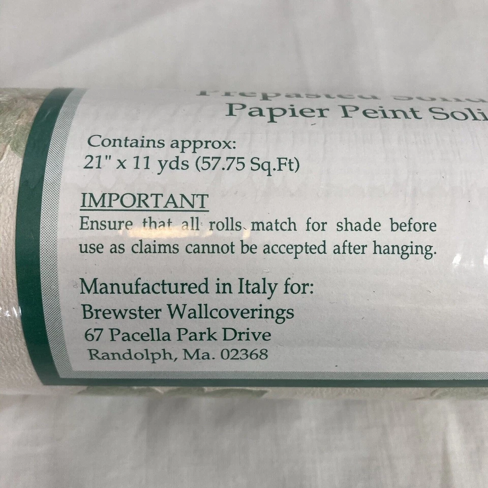 Papel tapiz de vinilo de hoja maciza de hiedra de uvas preparadas italianas nuevo 21" x 11 yardas Foto 4 de 4