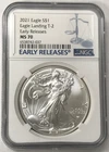 2021 Type 2 $1 Silver American Eagle SAE - Early Releases - NGC MS70