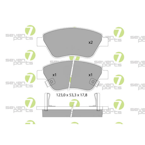 Plaquette de frein Seven Parts SVP23661 pour frein à disque de voiture Citroën