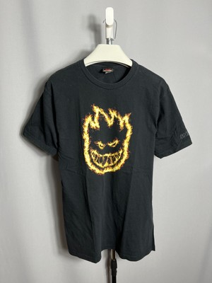 Spitfire Vintage Spitfire Wheels Skateboard Fire Head Skate Logo Black Cotton M
