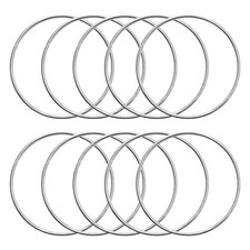 10 Pcs 5 Inch Metal Rings for Craft Silver Hoops Floral 5 Inch,