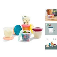 Versatile Baby Food Containers Set of 6, 8oz, BPA-Free Stackable for Parents