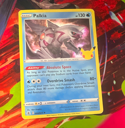 Pokemon TCG Palkia 004/025 Celebrations Holo Rare 25th Anniversary English 2021