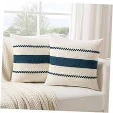 Set of 2 Boho Decorative Throw Pillow Cover 18x18 18" x 18" Pack of 2 Teal