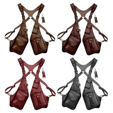 Medieval Vintage Double Pocket Vest Bag Shoulder Chest Harness Belt Satchel Bags