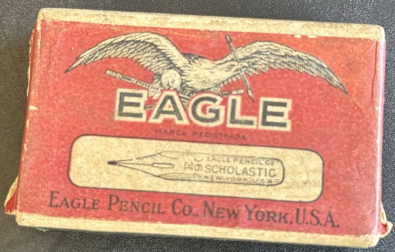 Vintage Box Of Rare Eagle Steel Pen Nibs/  Gliders￼- 25 Eagle : 2 Congressional