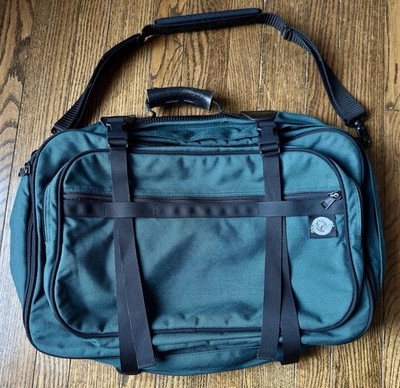 90s EAGLE CREEK RARE Nylon Convertible Backpack Suitcase Large Duffle Bag Green