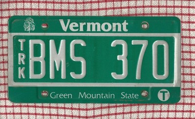 VERMONT AMERIKANISCHES NUMMERNSCHILD #VT
