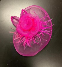 Hot Pink Fascinator Derby Hat
