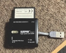 Sunpak 72-in-1 High-Speed Card Reader Built In USB 2.0 Self Storage With Card