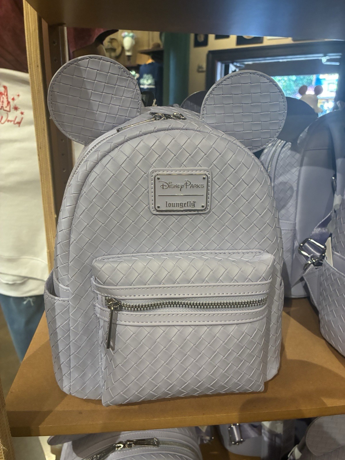 Disney Parks 2026 Mickey Mouse Lavender Woven Loungefly Mini Backpack