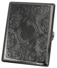 Retro Cigarette Case Victorian Style Metal Holder for Regular, King and 100'S Si