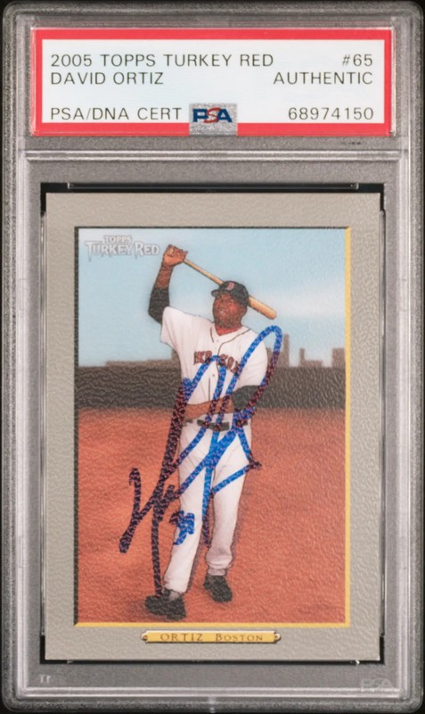 2005 Topps Turkey Red David Ortiz #65 PSA Authentic Auto