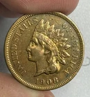 1908 S Indian Head Cent Well Detailed Cleaned