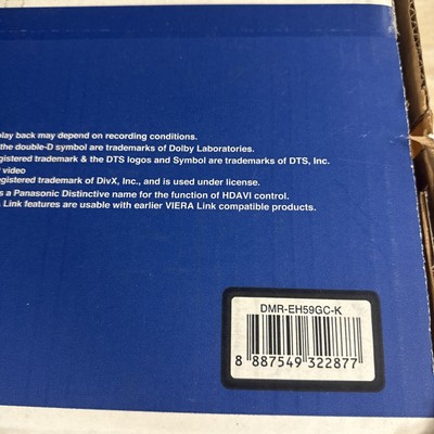 【送料無料】Panasonic Blu-ray DISC RECORDER Panasonic DMR-EH59 DVD Recorder with 250GB HDD and USB | eBay