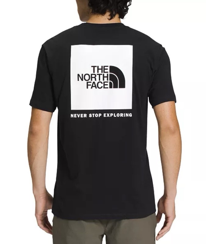 The North Face Logo Box NSE Men’s Black Tee Shirt Circular Design Activewear