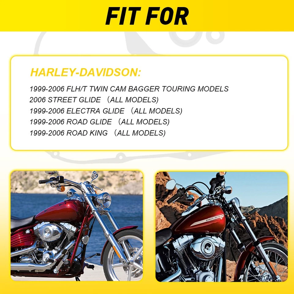 Kit de sellado de junta de cubierta primaria para Harley Davidson Road Glide Road King 1999-2006 Foto 2 de 4