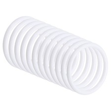 12Pcs 2.4" Dream Catcher Rings Plastic Macrame Wreath Round Hoop White