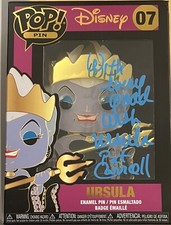 Pat Carroll Ursula ￼ The Little Mermaid Funko Pop Pin #07 Autographed Signed