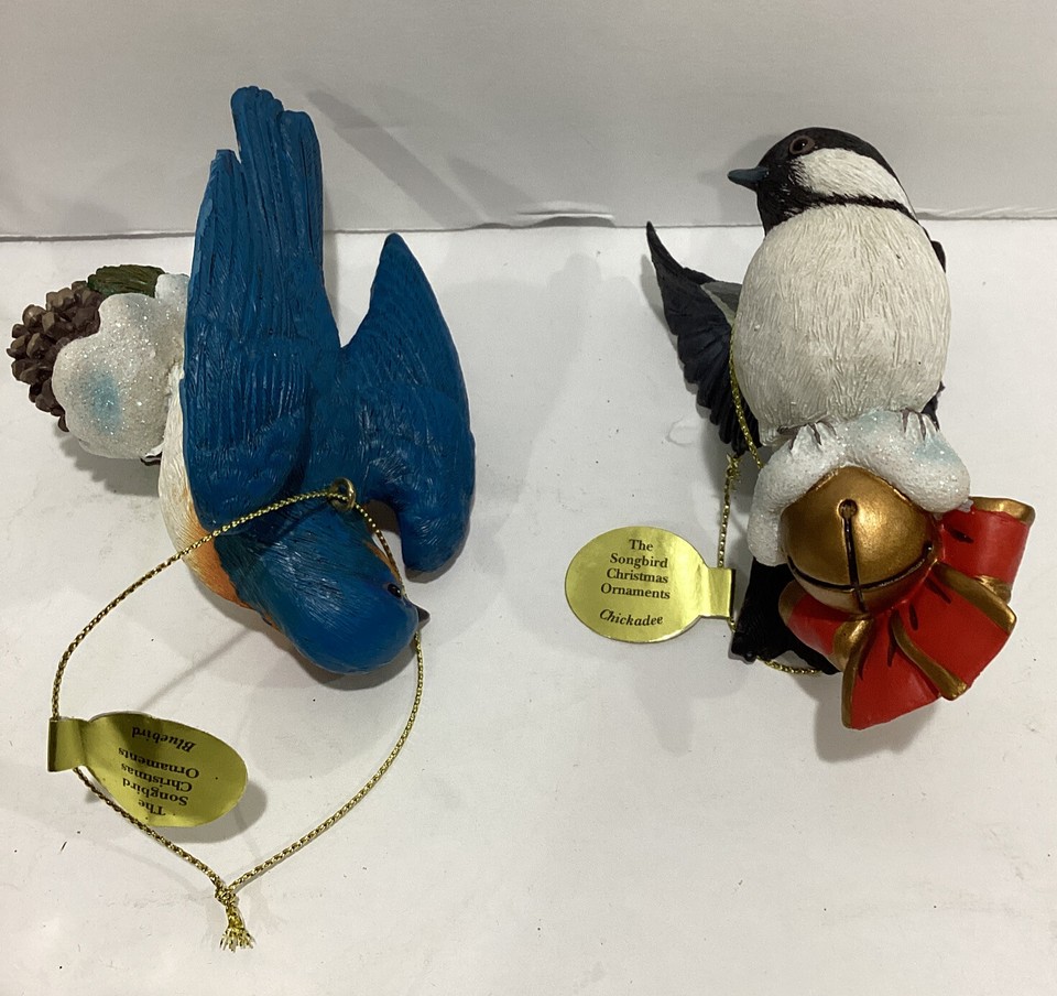 The Danbury Mint SongBird Christmas Collection Hanging Ornaments Set Of