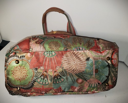 Vintage Oilily Satchel Egyptian Floral Fan Pattern Multi Color Bohemian Bag - Picture 4 of 5