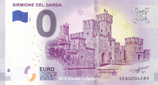 0 Euro-Schein ITALIEN - SIRMIONE DEL GARDA Scaligerburg Gardasee SEAG-2018-1 0 Euro-Schein ITALIEN - SIRMIONE DEL GARDA Scaligerburg Gardasee SEAG-2018-1