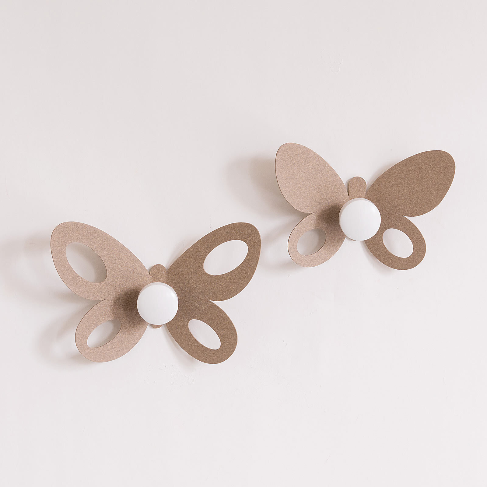 Arti e Mestieri Appendiabiti Butterfly Beige | Set 2pz Design Metallo