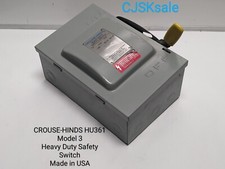 CROUSE-HINDS HU361 Model 3 Heavy Duty Safety Switch Made In USA (NEW).