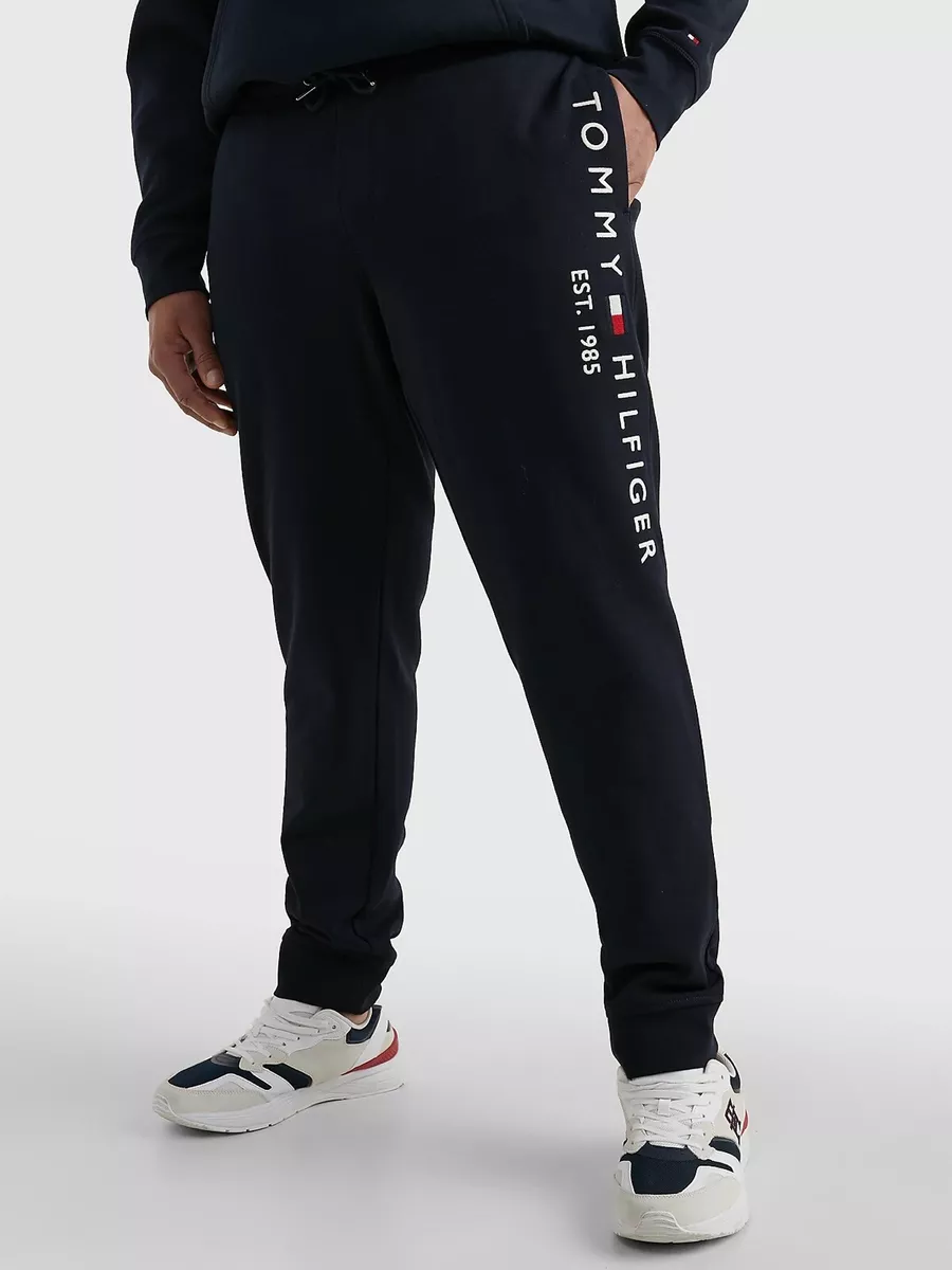 Tommy Hilfiger BLACK Basic Branded Cuffed Jogger Sweatpants Size XXL RRP  £110