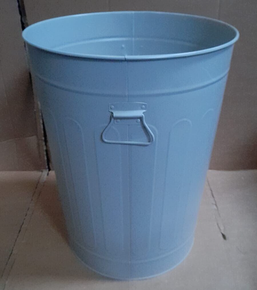 49 Litre Trash Can Waste Bin Galvanised Steel Waste Disposal Bin No
