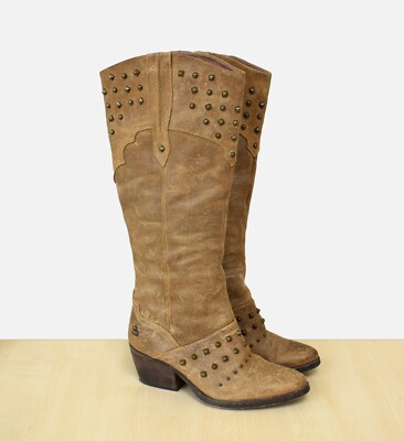 klasse Bullboxer Stiefel mit Nieten Gr. 38 Westernstiefel Style