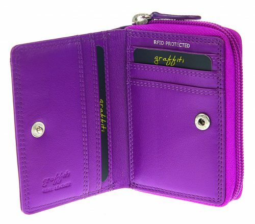 Graffiti/Golunski Leather Coin/Card Purse /Wallet Style 7113bc Colour Multi New - Picture 9 of 14