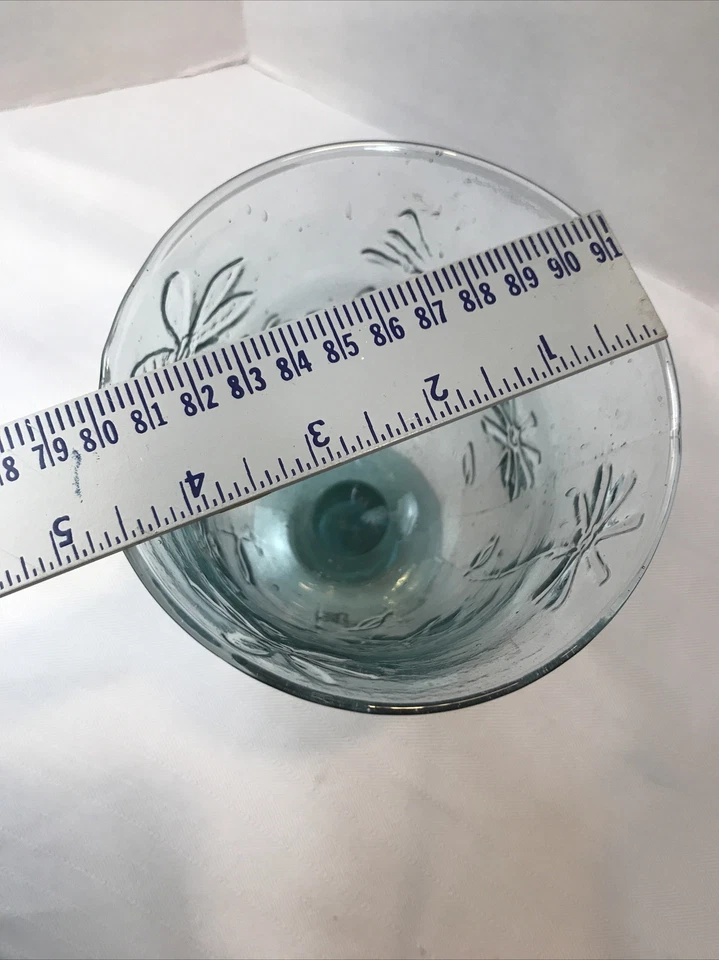 Vaso TAG azul bolha arte vidro votivo com flores vela suporte furacão - Imagem 4 de 4